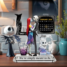 Load image into Gallery viewer, Love Beyond Time: Personalize Your Romantic Skull Couple Acrylic Plaque - Perfect Gift for Couples Shaped Plaques PopCulturePrints
