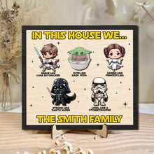 Load image into Gallery viewer, Custom Family Star Characters Wood Sign Wood Sign PopCulturePrints
