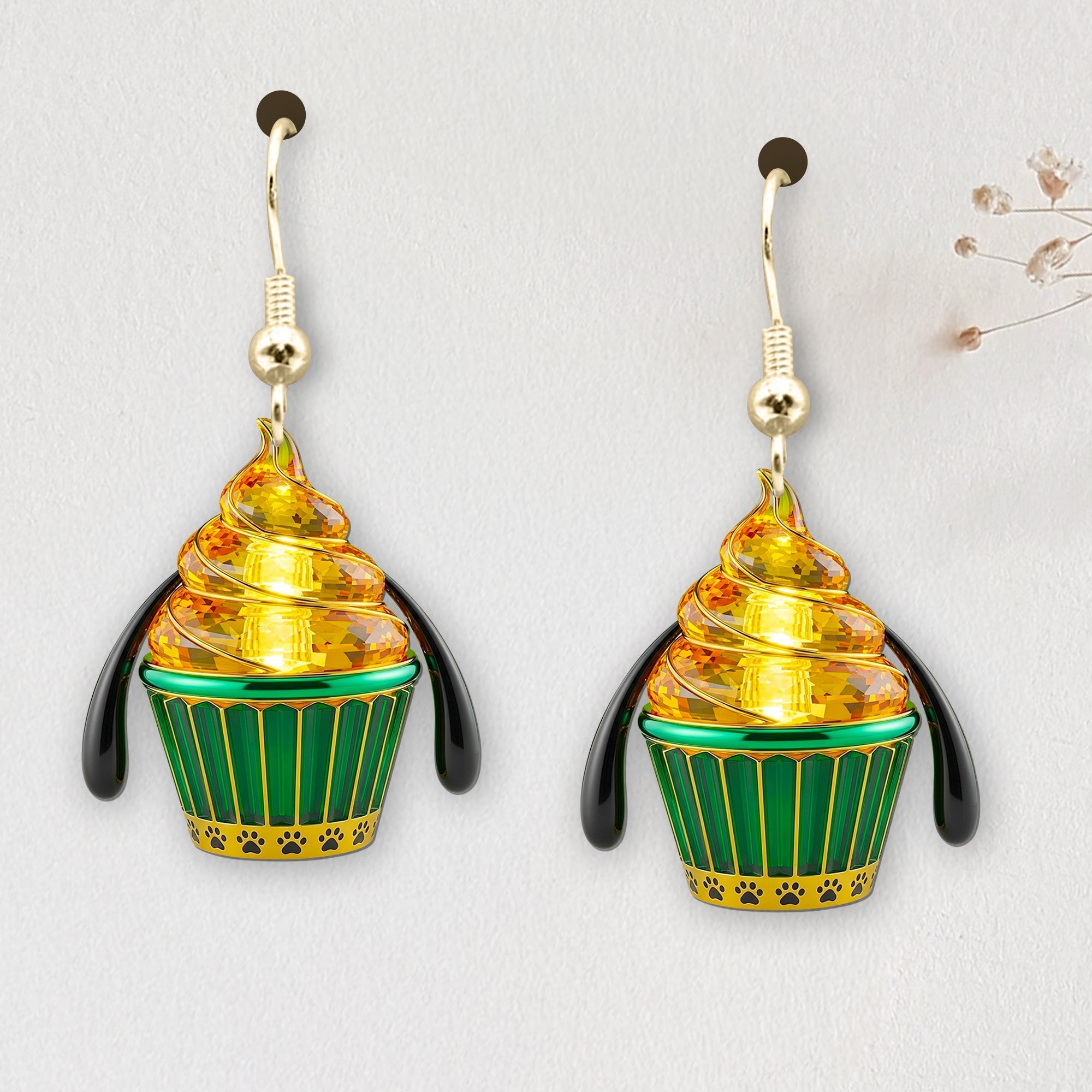 Cute Cupcakes Earrings - Personalized Gifts For Cartoon Lovers Earrings PopCulturePrints