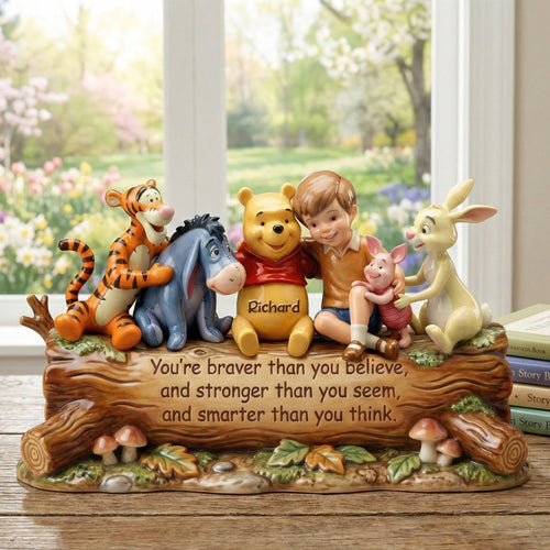 You're Braver Than You Believe - Motivational Acrylic Plaque, Personalized Gift for Friends Shaped Plaques PopCulturePrints