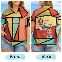 Load image into Gallery viewer, This Papa Belongs To - Personalized 3D Cartoon Kid Hawaiian Shirt Hawaiian Shirt PopCulturePrints
