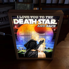Load image into Gallery viewer, Personalized Galaxy Couple Frame - Unique Sci-Fi Love Gift for Valentine's Day Gifts Led Night Light PopCulturePrints
