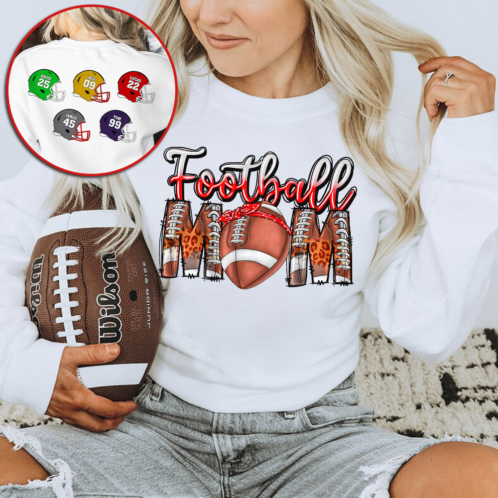 Custom Football Mom Christmas Sweatshirt