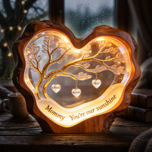 Load image into Gallery viewer, "Mommy, You're Our Sunshine" - Personalized Sweet Little Love Heart Light Box - Gift for Mom, Grandma, and Loved Ones Light Box PopCulturePrints

