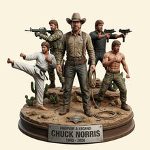 Load image into Gallery viewer, “Forever a Legend” - Legendary Martial Arts Acrylic Plaque - Personalized Memorial Gift for Chuck Norris Fans Shaped Plaques PopCulturePrints
