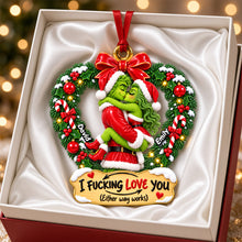Load image into Gallery viewer, I F*CKING LOVE YOU - Kissing Couple Christmas Ornament - Personalized Gift for Couples
