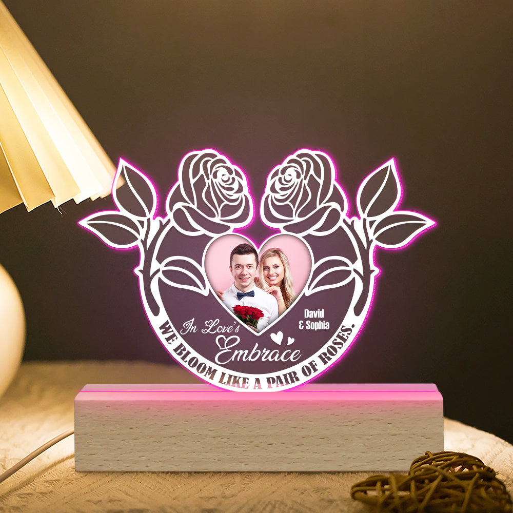 Personalized 3D LED Light: Love's Embrace Custom Gift Led Night Light PopCulturePrints