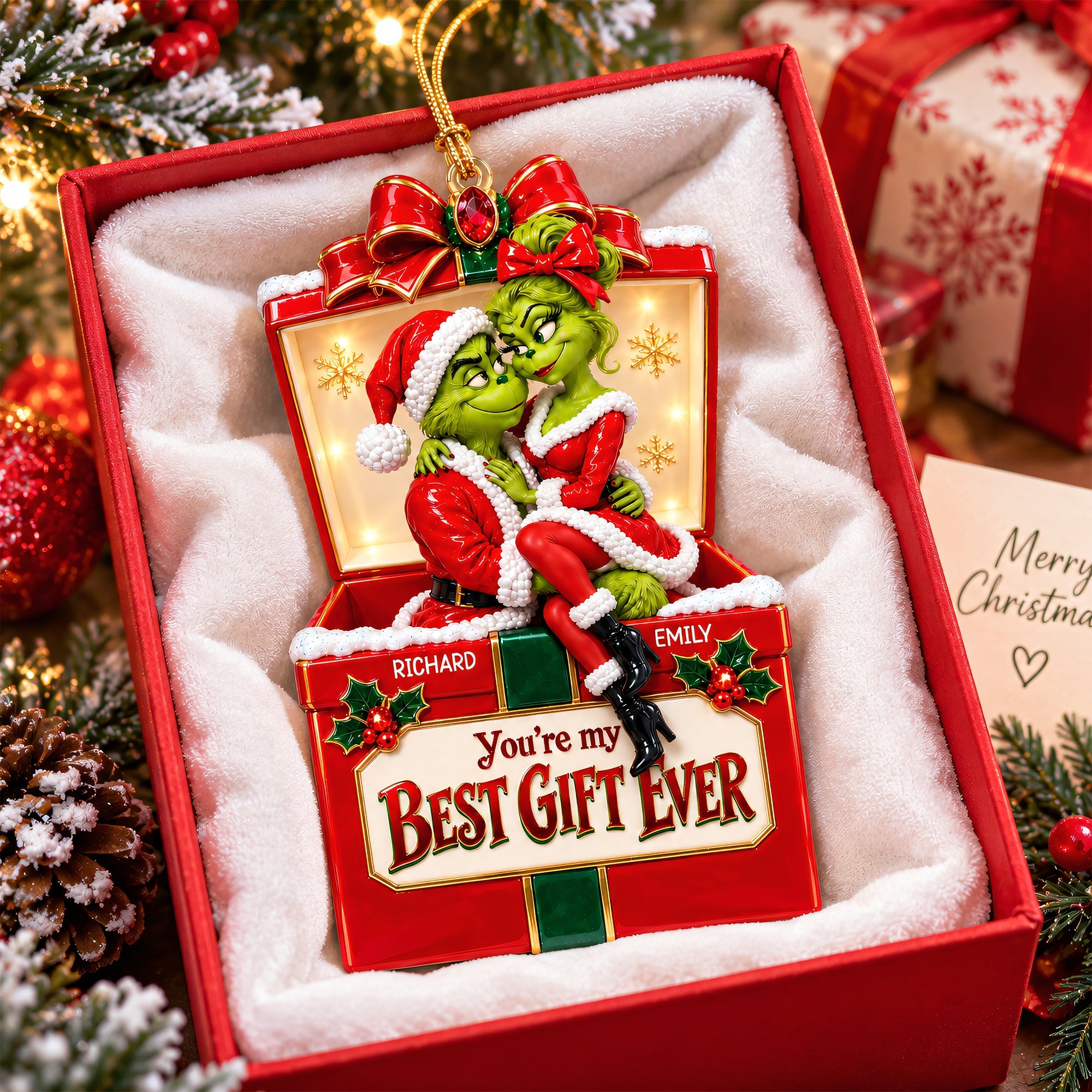 You're My Best Gift Ever - Personalized Christmas Ornament for Couples Ornament PopCulturePrints