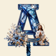 Load image into Gallery viewer, Faith in Every Letter: Jesus Lover Alphabet Christmas Tree Topper - Personalized Gifts for Christian Families
