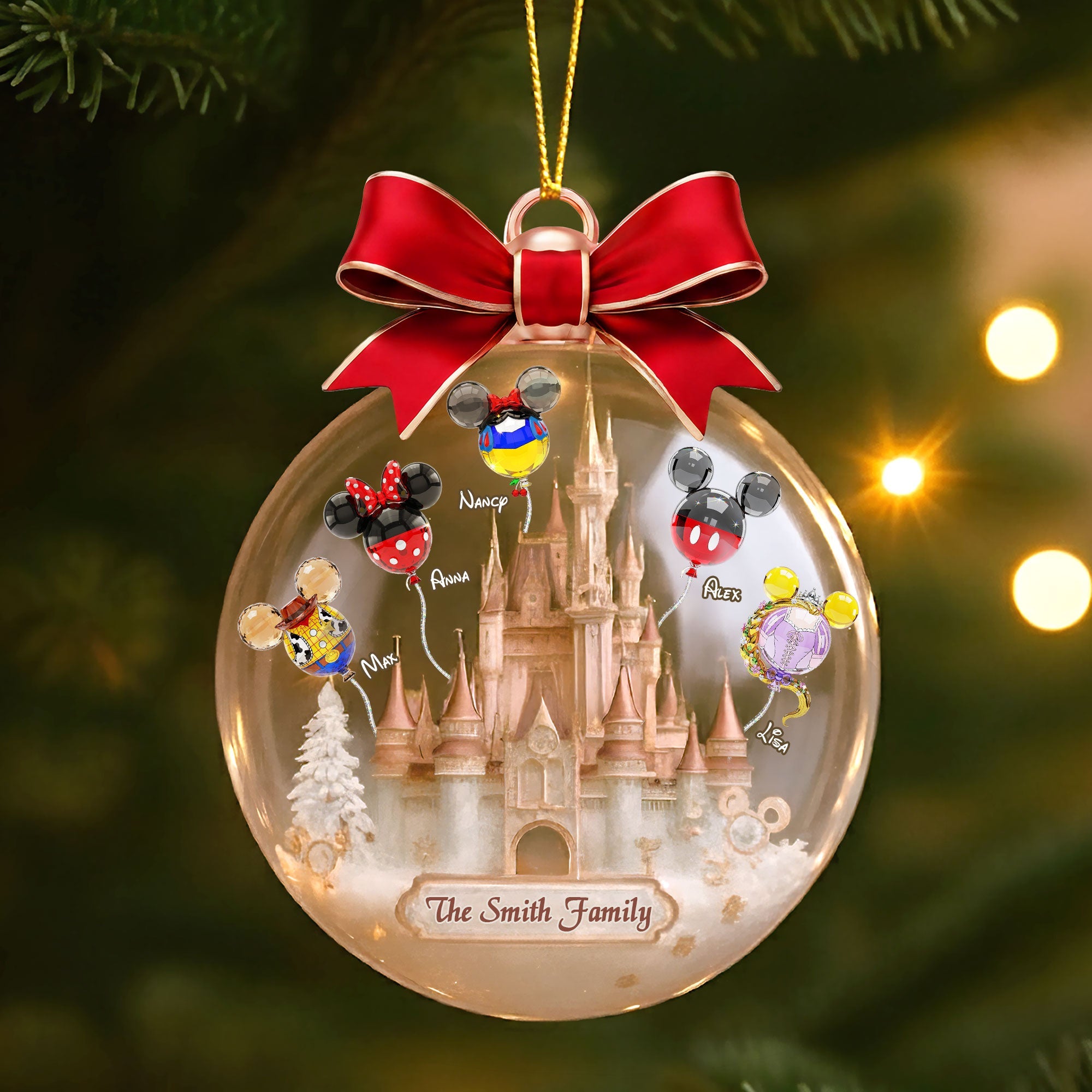 “A Magical Family Keepsake for Every Occasion” - Balloon Fairytale Family Ornament - Personalized Gifts For Family Ornament PopCulturePrints