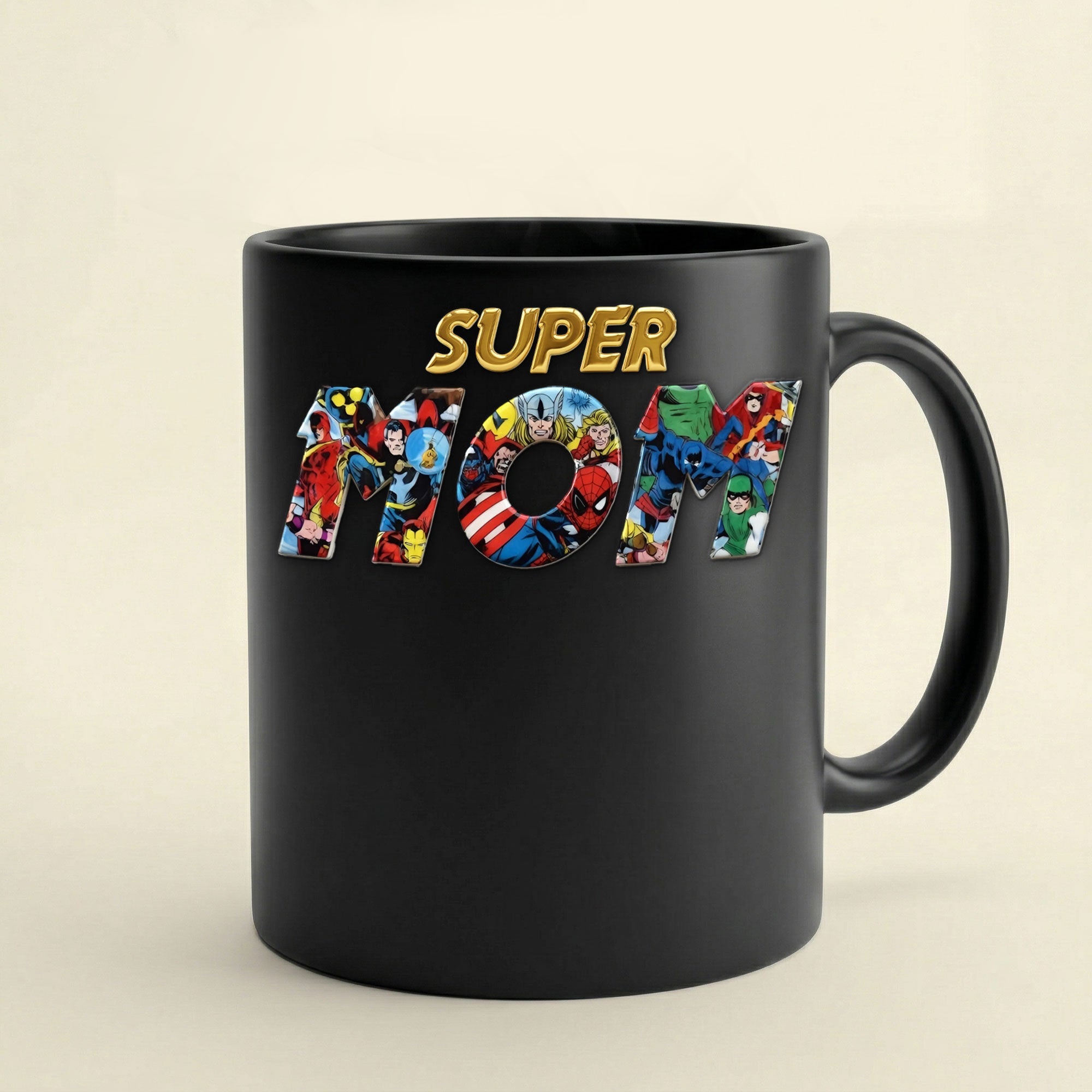 "Super Mom – The Ultimate Superhero" - Personalized Ceramic Coffee Mug - Perfect Gift for Mom, Grandma, and Special Women Coffee Mug PopCulturePrints