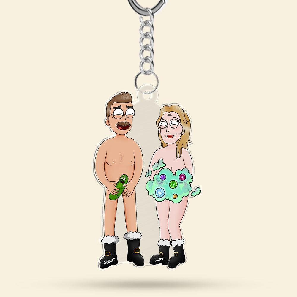 Custom Cartoon Couple Acrylic Keychain