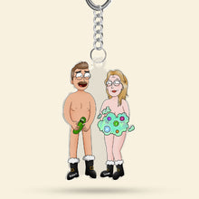 Load image into Gallery viewer, Custom Cartoon Couple Acrylic Keychain
