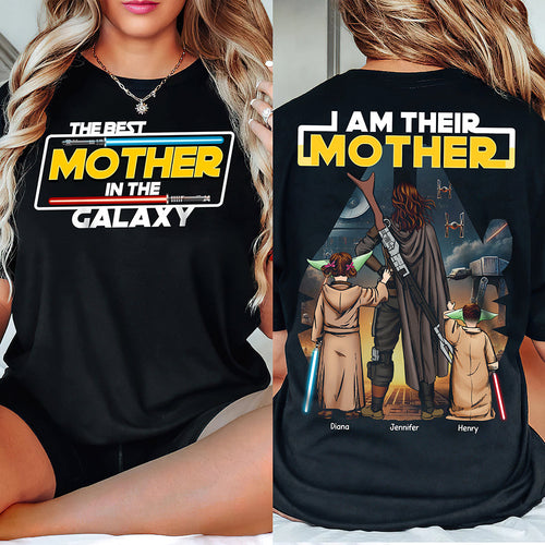 The Best Mother in the Galaxy - Personalized Mom Shirt Shirts PopCulturePrints