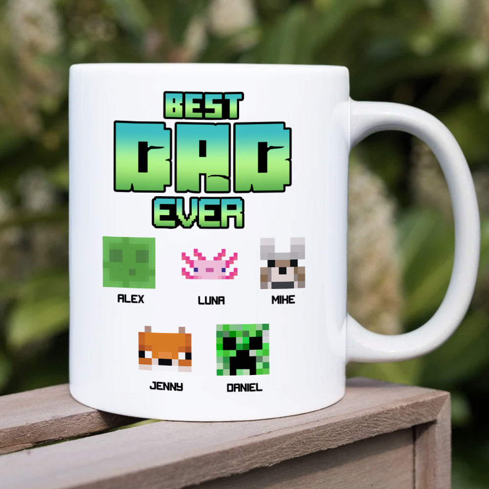 Personalized 'Best Dad Ever' Gaming Mug Coffee Mug PopCulturePrints