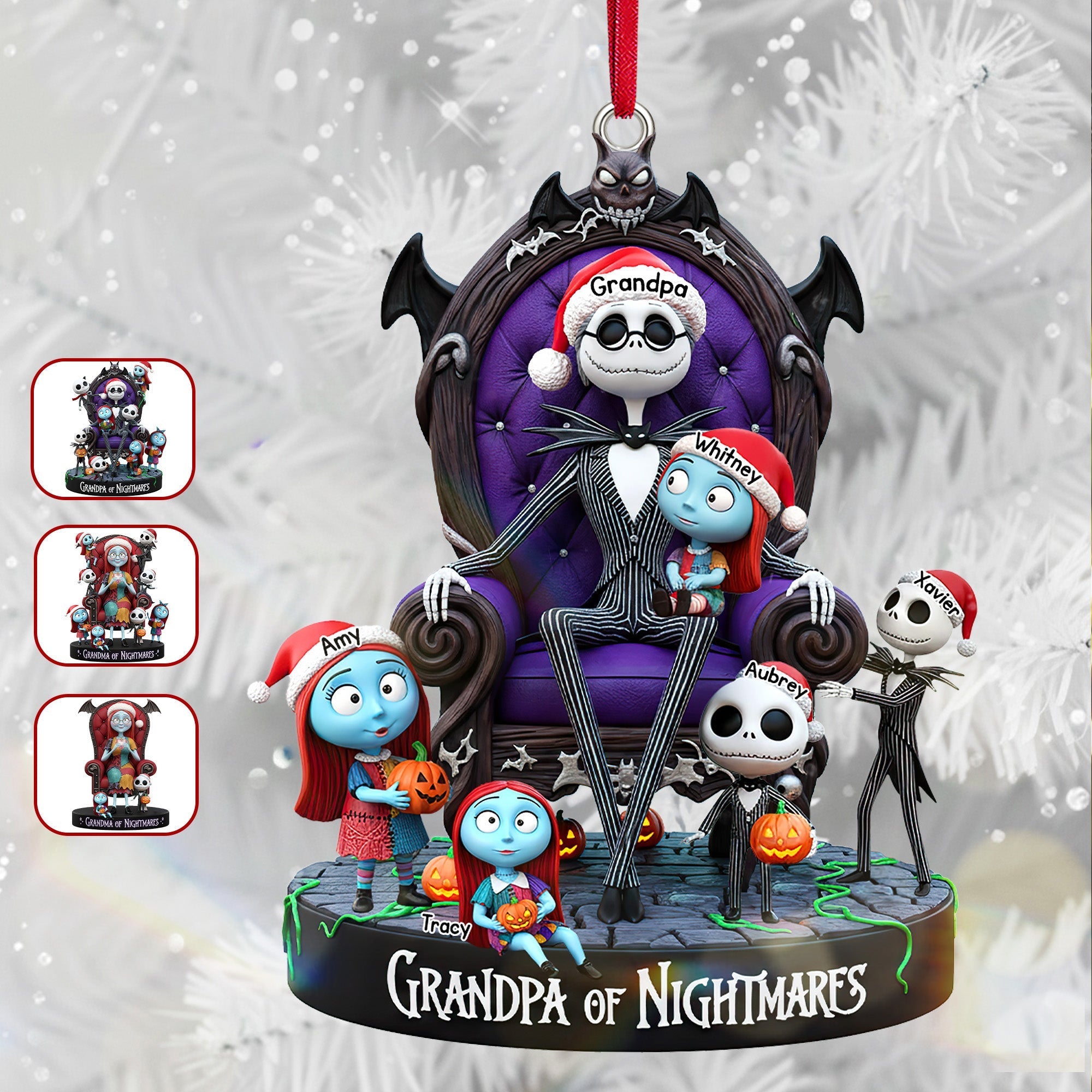 "Celebrate Family and Fun with Our Unique Ornament" - Personalized Christmas Ornament for Grandparents - Custom Gift for Kids, Grandchildren, and Any Family Member Ornament PopCulturePrints