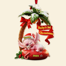 Load image into Gallery viewer, Celebrate Baby&#39;s 1st Christmas - Personalized Acrylic Ornament for Newborns Ornament PopCulturePrints
