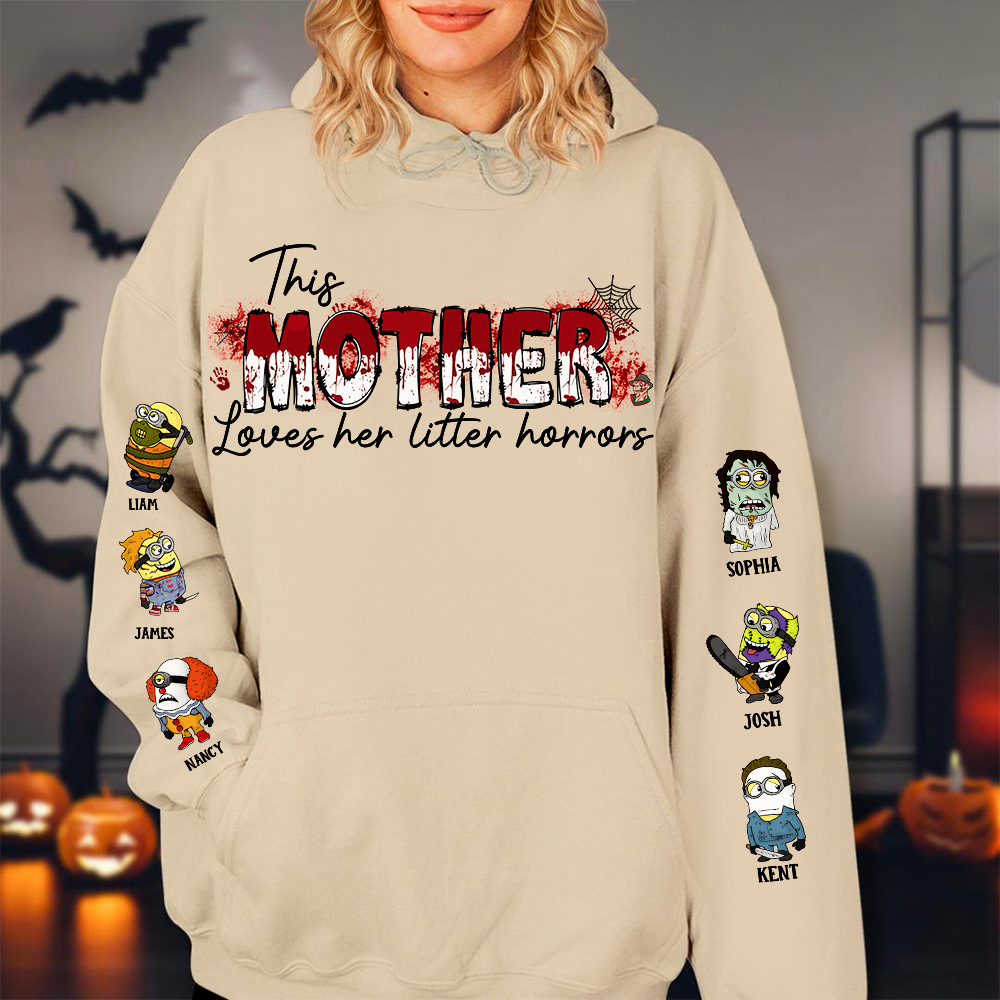 Custom Halloween Shirt for Grandma: Adorable Little Monsters AOP Products PopCulturePrints