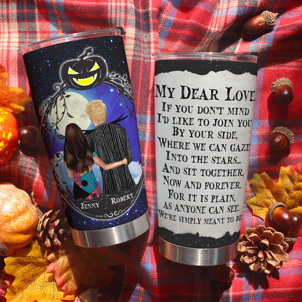 Personalized Halloween Couple Tumbler - Spooky Love Gift & Valentine's Day Gifts Tumbler Cup PopCulturePrints