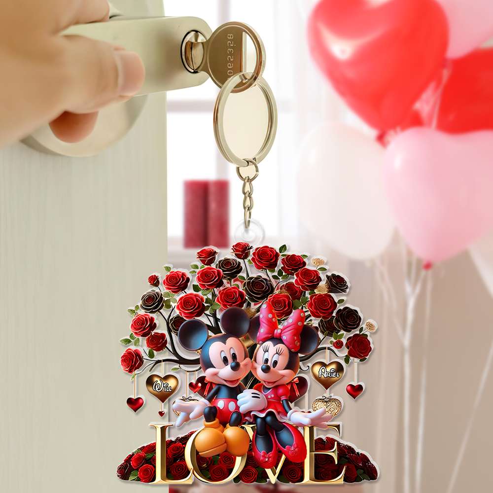 Romantic Personalized Acrylic Keychain for Couples - Valentine's Day Gifts Keychains PopCulturePrints