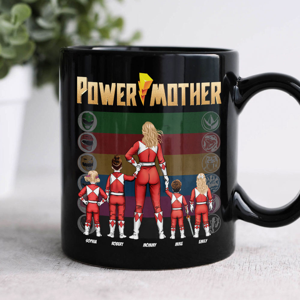 Custom Power Mother Coffee Mug - Personalized Gift for Super Moms Coffee Mug PopCulturePrints