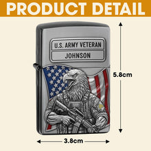 Load image into Gallery viewer, &quot;Honor Our Heroes: Personalized American Protector Lighter - Unique Gifts for Veterans &amp; Military Families&quot; Lighter PopCulturePrints
