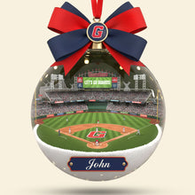 Load image into Gallery viewer, “Let’s Go Yankees!” - Personalized Sport Stadium Ornament - Custom Gift for Sports Lovers Ornament PopCulturePrints
