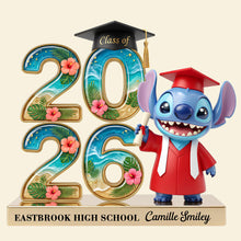 Load image into Gallery viewer, “Celebrate Their Achievement!” - Lovely Alien Graduation Plaque - Personalized Gift for Graduates Shaped Plaques PopCulturePrints
