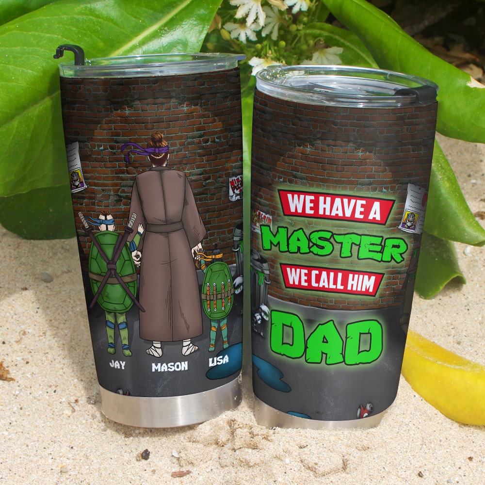 Father's Day Personalized Tumbler - Master Dad Design Tumbler Cup PopCulturePrints