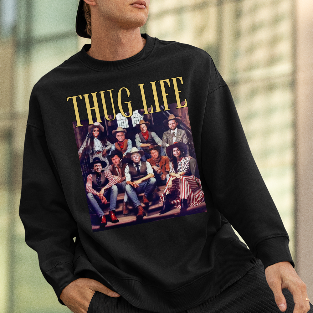 Retro 'Thug Life' Christmas Sweater Shirts PopCulturePrints