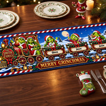 Load image into Gallery viewer, Family Christmas Train Table Runner - Personalized Gifts For Family Quilted Table Runner 04TYTA240926 Quilted Table Runner PopCulturePrints
