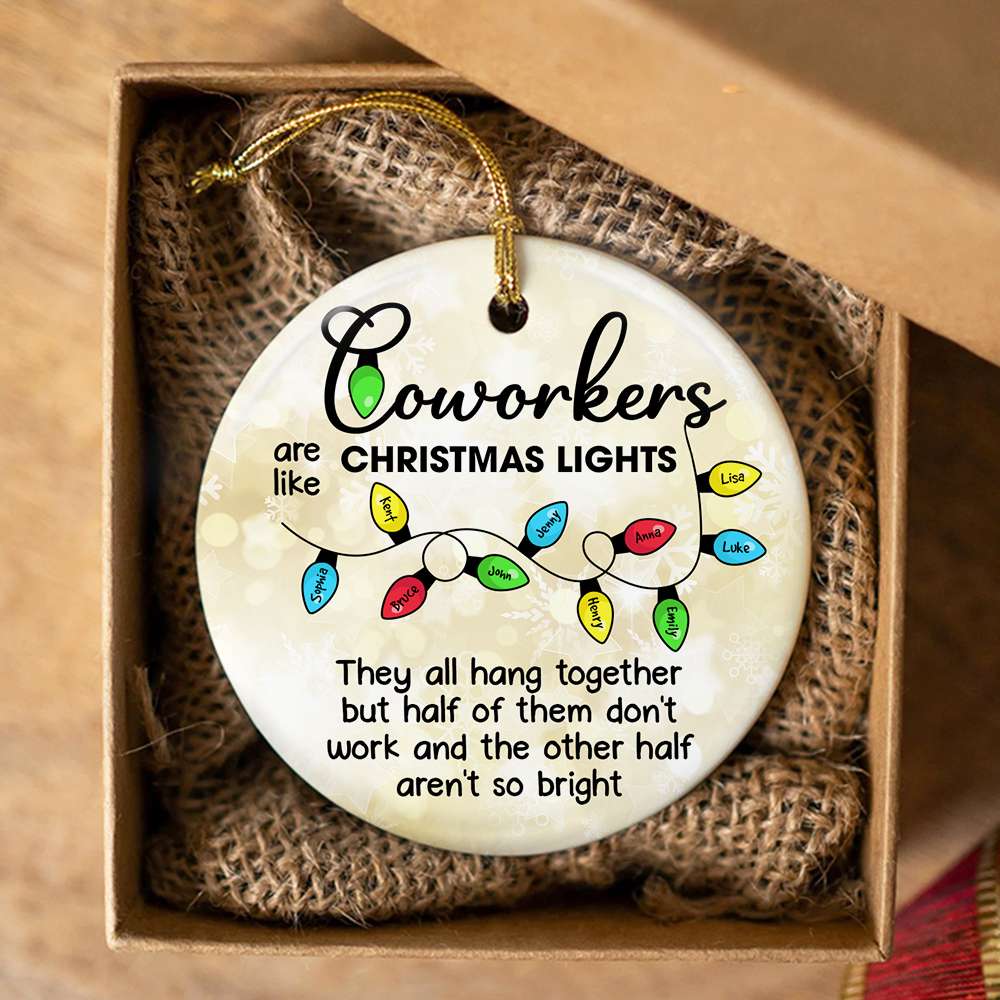 Personalized Ceramic Christmas Ornament for Coworkers