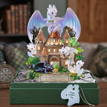 Load image into Gallery viewer, "Beware of This Dragon Mom" - Personalized Fantasy Castle Acrylic Plaque - Gifts for Mom, Grandma, and More Shaped Plaques PopCulturePrints
