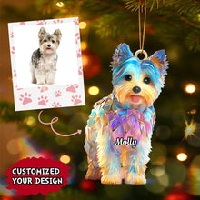 Load image into Gallery viewer, “The Purr-fect Gift for Dog Lovers” – Personalized Acrylic Ornament for Christmas – Custom Photo Gift for Pet Owners Ornament PopCulturePrints
