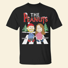 Load image into Gallery viewer, Personalized Christmas Couple Sweatshirt - The Peanuts Themed Design
