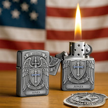 Load image into Gallery viewer, St. Michael Protect Us - Personalized Police Lighter for Officers, Captains, Sheriffs &amp; More Lighter PopCulturePrints

