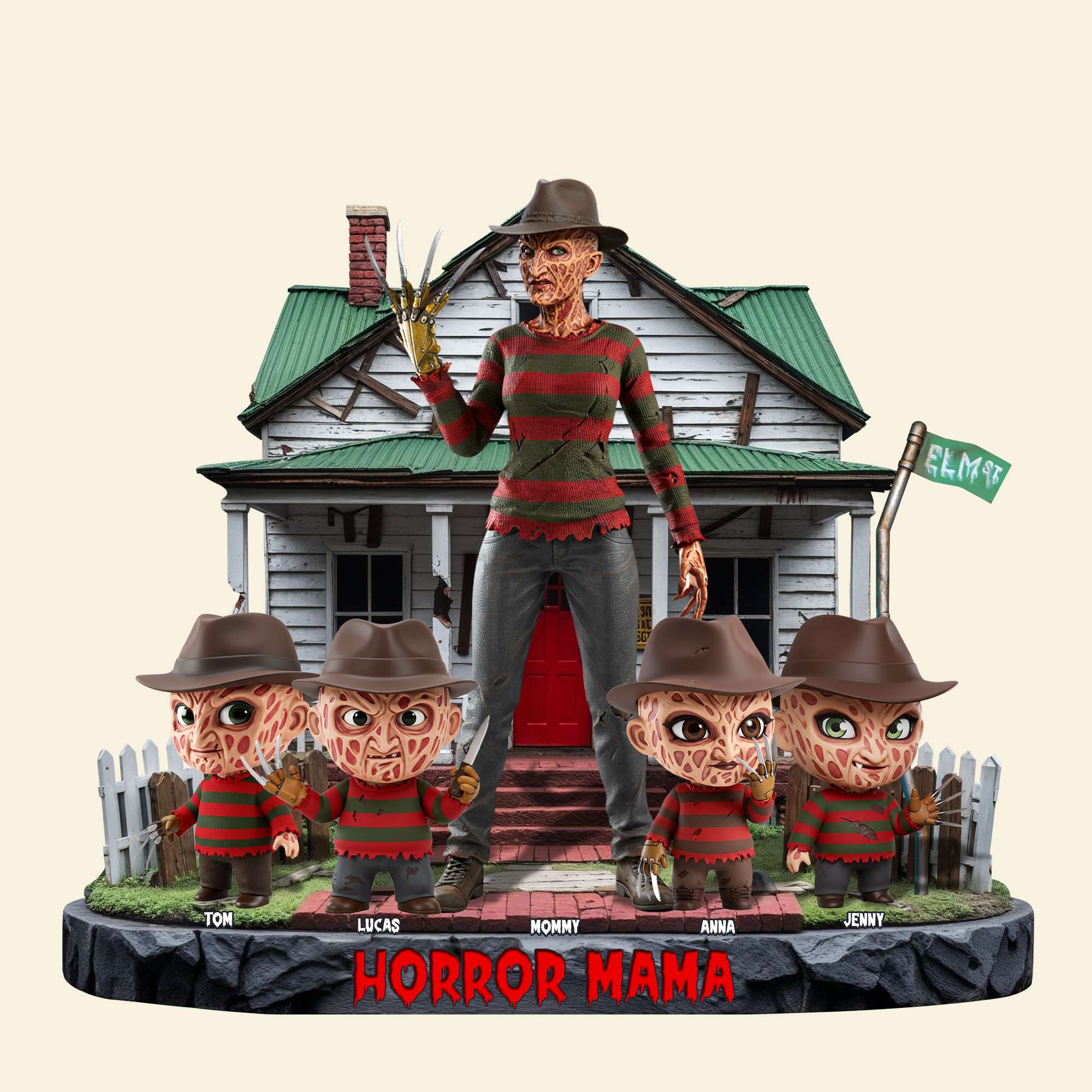 Horror Mama - 'A Unique Tribute to the Scary Side of Motherhood' - Personalized Acrylic Plaque, Gift for Mom, Grandma & Horror Fans Shaped Plaques PopCulturePrints