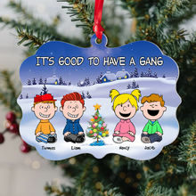 Load image into Gallery viewer, Personalized Best Friends Christmas Ornament - Festive Gang Ornament PopCulturePrints

