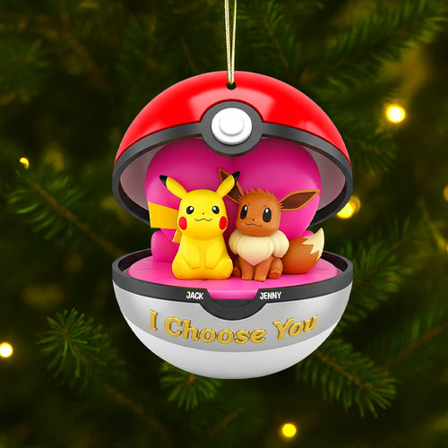 I Choose You - Personalized Christmas Acrylic Ornament for Couples Ornament PopCulturePrints