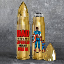 Load image into Gallery viewer, Personalized Superhero Bullet Tumbler for Dad - Father&#39;s Day Gift
