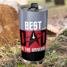 Load image into Gallery viewer, Personalized Galactic Dad Tumbler - Best Dad in the Universe Tumbler Cup PopCulturePrints
