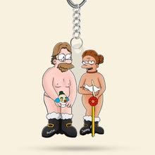 Load image into Gallery viewer, Custom Cartoon Couple Keychain - Fun and Unique Gift for Couples Keychains PopCulturePrints
