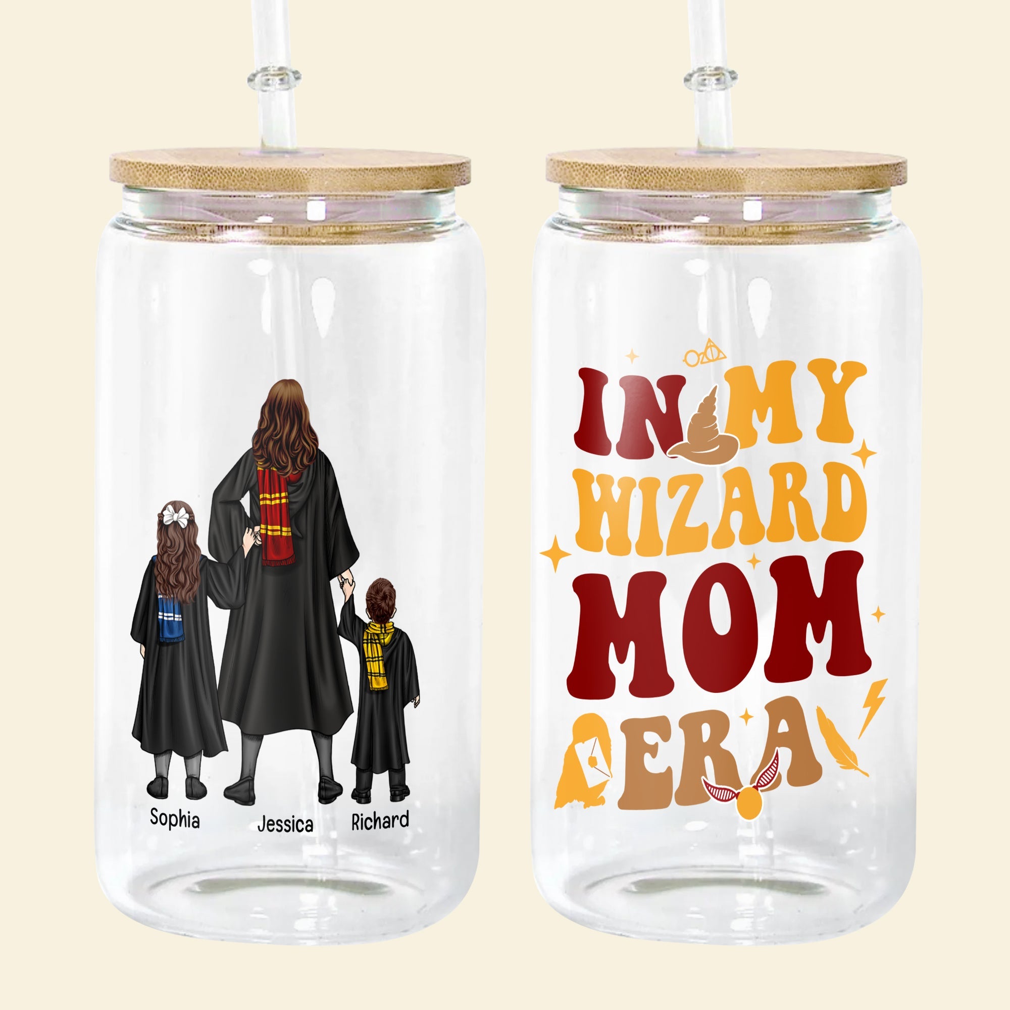 Personalized Wizard Mom Candle Jar