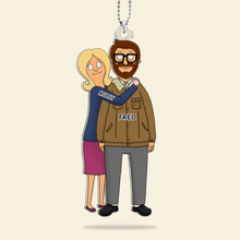 Load image into Gallery viewer, Personalized Couple Car Ornament - Customizable Keychain Ornament PopCulturePrints
