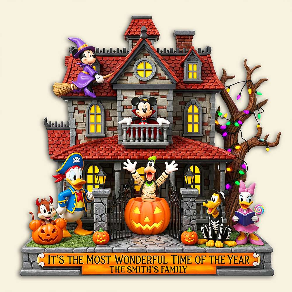 It's the Most Wonderful Time of the Year - Personalized Happy Halloween Haunted Place Wood Sign Wood Sign PopCulturePrints