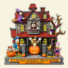 Load image into Gallery viewer, It's the Most Wonderful Time of the Year - Personalized Happy Halloween Haunted Place Wood Sign Wood Sign PopCulturePrints
