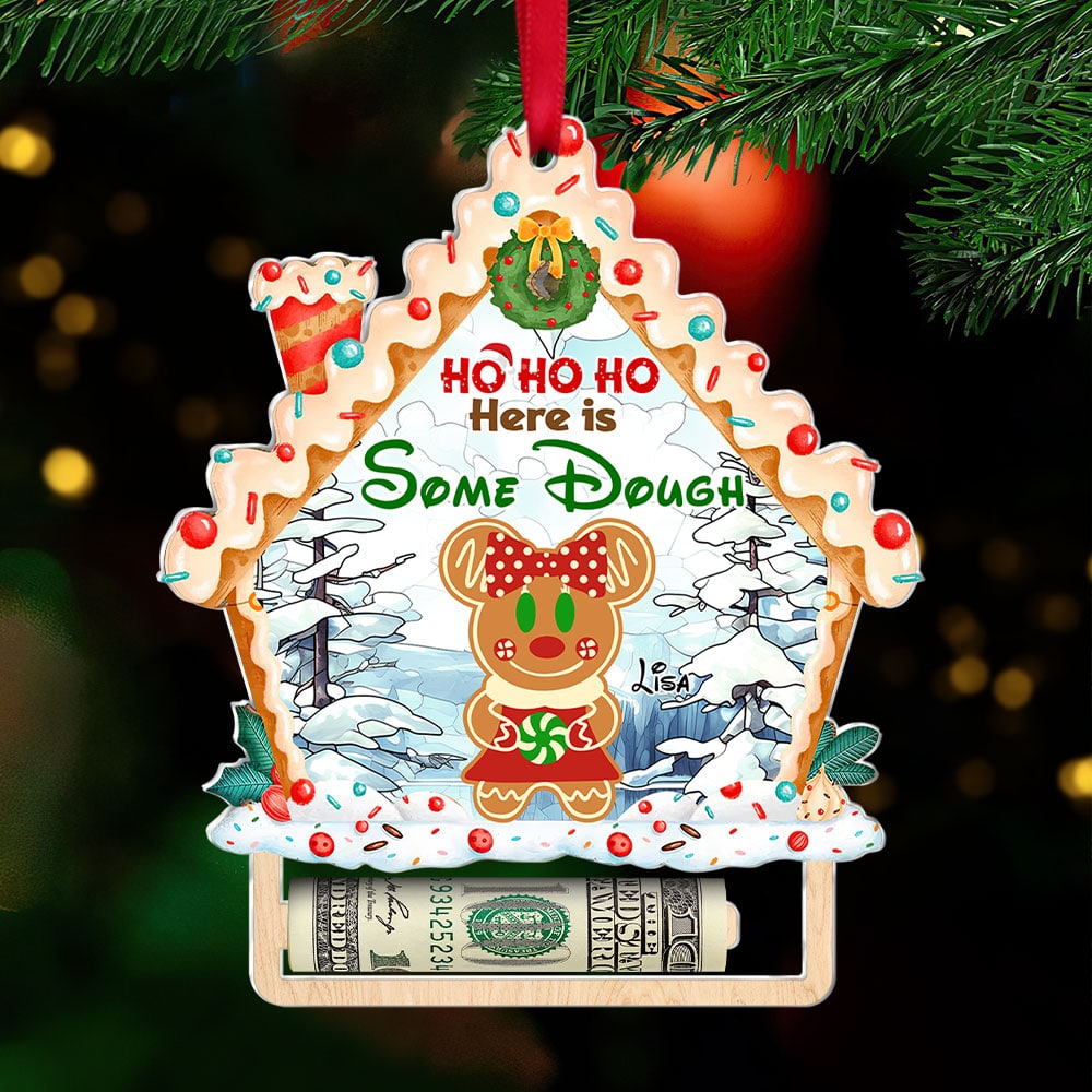 Personalized Christmas Money Holder Ornament - Here is Some Dough