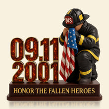 Load image into Gallery viewer, Honor The Fallen Heroes - Personalized Fallen Firefighter Plaque Gift Shaped Plaques PopCulturePrints

