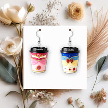 Load image into Gallery viewer, Coffee Princess Earrings - Personalized Gifts for a Magical Touch Earrings PopCulturePrints
