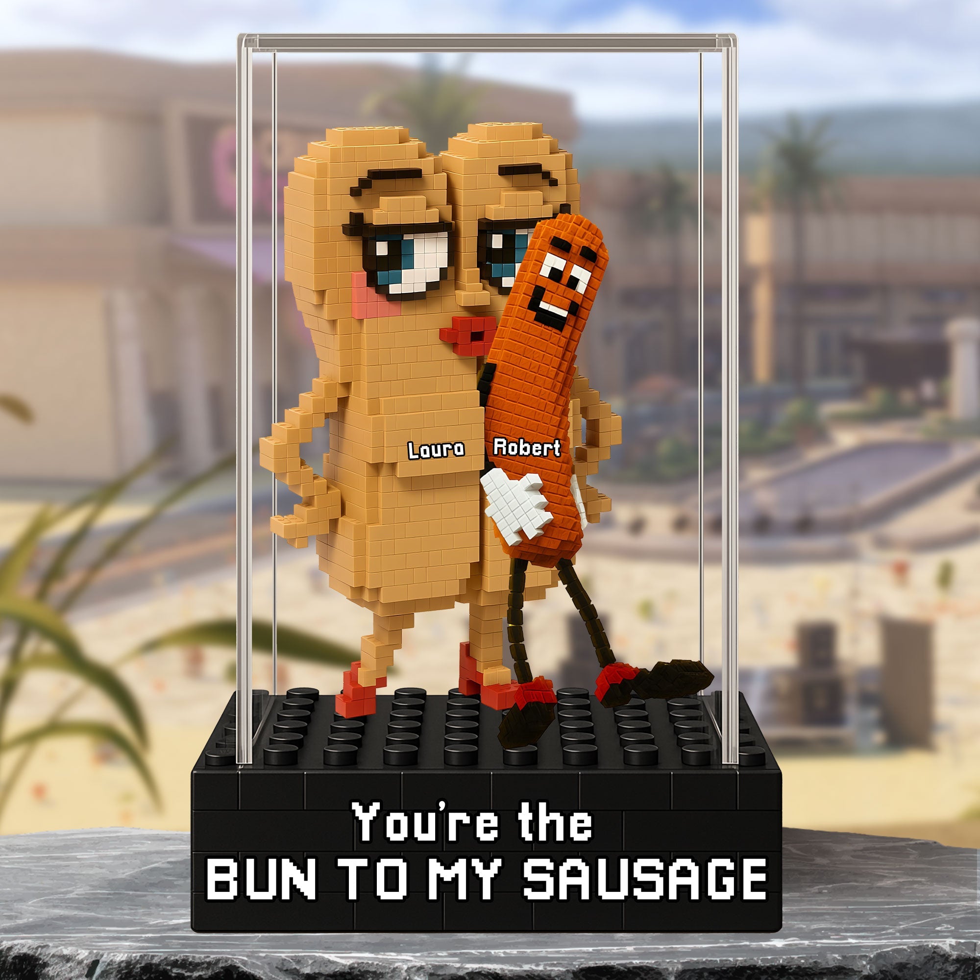 You're the Bun to My Sausage - Personalized Couple Plaque Shaped Plaques PopCulturePrints